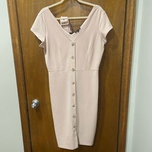Express dusty pink midi dress